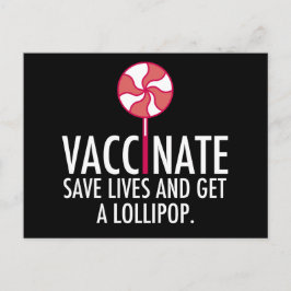 Vaccinera Spara Lives Hämta ett Lollipop-vaccin Vykort