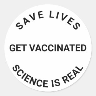 Vaccinera, vetenskapen är verklig, sparan lever An Runt Klistermärke