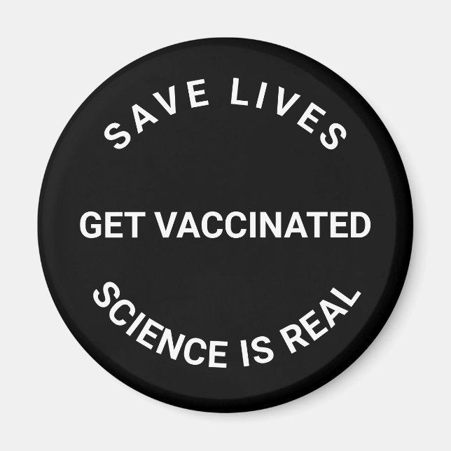 Vaccinera, vetenskapen är verklig, sparan lever co magnet (Framsidan)