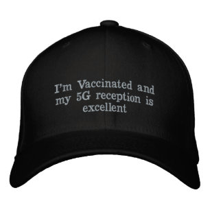 Vaccinerad 5G-hatt - endast framsidan (lägre kost Broderad Keps