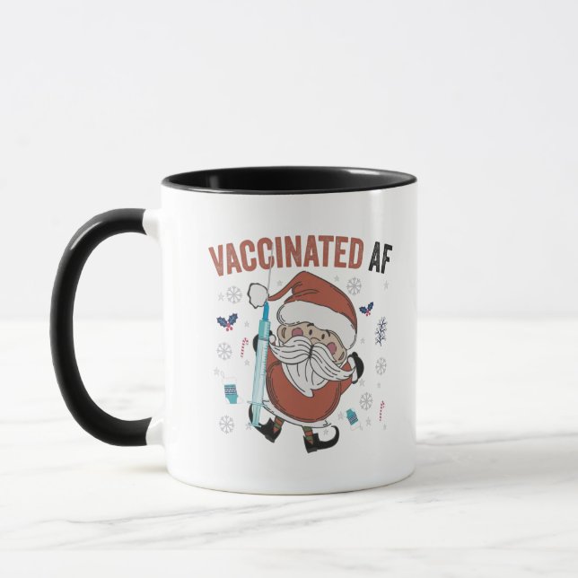 Vaccinerad af Funny julvaccinerad tomten Mugg (Vänster)