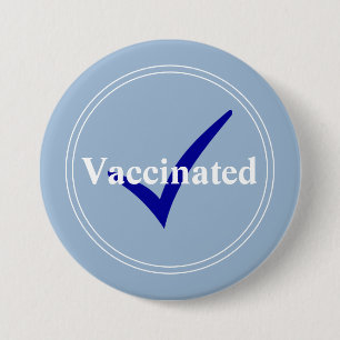 Vaccinerad Baby blue med Mörk blått kontrollstä Knapp