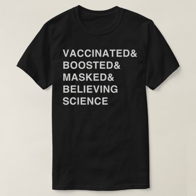 Vaccinerad boostd Mbad Belicing Science Funny T Shirt (Design framsida)