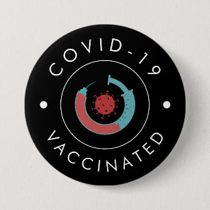 Vaccinerad Coola Vaccin mot modernt Trendig Knapp