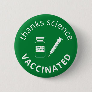 Vaccinerad Covid-19-tack, vetenskaplig Grönt Knapp
