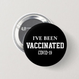Vaccinerad Covid 19 Vaccine Black Anpassningsbar Knapp