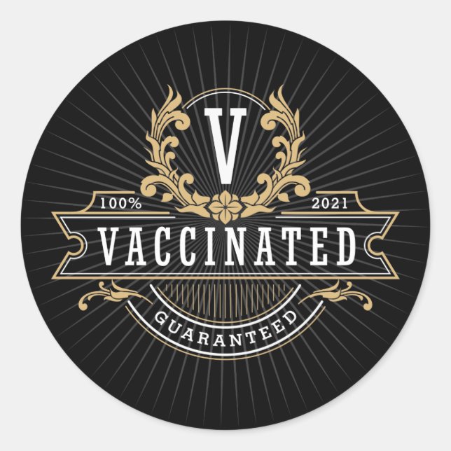 Vaccinerad etikett | Regal Emblem | VAX'd (Framsida)