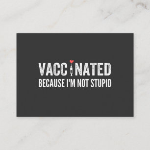 Vaccinerad för att jag inte är stum visitkort