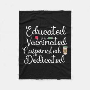Vaccinerad från Humor Graphic Joke Note Nurse Co Fleecefilt