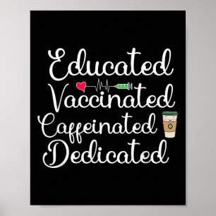 Vaccinerad från Humor Graphic Joke Note Nurse Co Poster