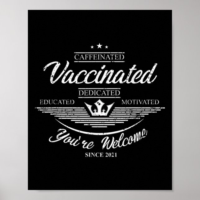 Vaccinerad funny Humor Graphic Quote Fully Vaccina Poster (Framsidan)