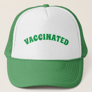 Vaccinerad grönt och vitt keps