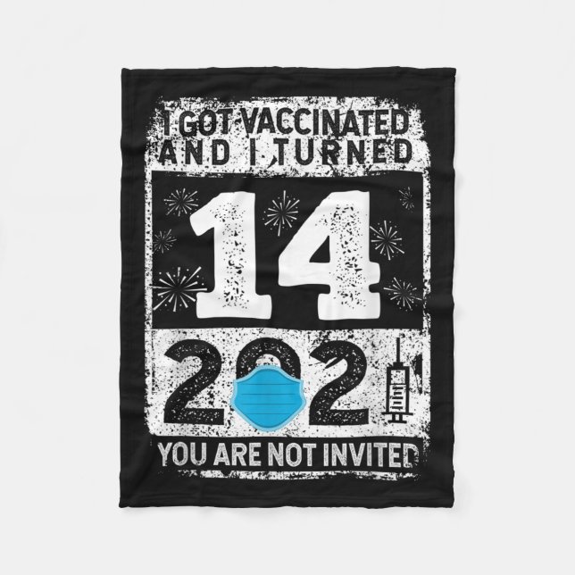 Vaccinerad Humor Graphic 2021 Birthday Quote Fleecefilt (Framsidan)