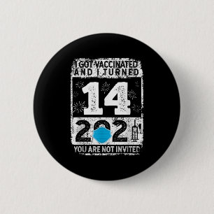 Vaccinerad Humor Graphic 2021 Birthday Quote Knapp