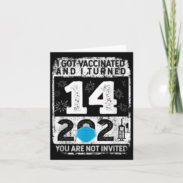 Vaccinerad Humor Graphic 2021 Birthday Quote Kort (Framsida)