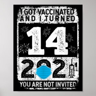 Vaccinerad Humor Graphic 2021 Birthday Quote Poster