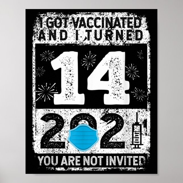 Vaccinerad Humor Graphic 2021 Birthday Quote Poster (Framsidan)
