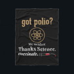 Vaccinerad Humor Graphic Citote Science Polio Fleecefilt<br><div class="desc">Vaccinerad Humor Graphic Citote Science Polio</div>