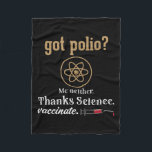 Vaccinerad Humor Graphic Citote Science Polio Fleecefilt<br><div class="desc">Vaccinerad Humor Graphic Citote Science Polio</div>