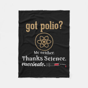 Vaccinerad Humor Graphic Citote Science Polio Fleecefilt