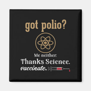 Vaccinerad Humor Graphic Citote Science Polio Magnet