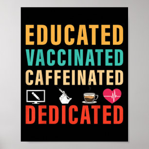 Vaccinerad Humor Vintage Graphic Quote Nurse Poster