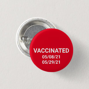 Vaccinerad knapp med rött stift med anpassningsba