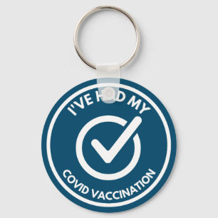 vaccinerad knapp nyckelring