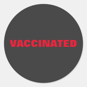 Vaccinerad koronaviruspandemi runt klistermärke