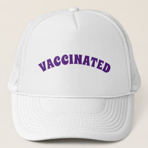 Vaccinerad lila och vitt keps