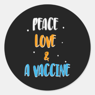 Vaccinerad Lo (Lo) från Humor Joke Graphic Quote P Runt Klistermärke
