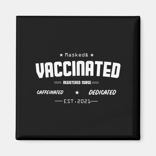 Vaccinerad nuny Humor-grafik, citat som registrera Magnet (Framsidan)