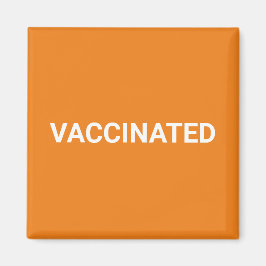 Vaccinerad, orange, vit anpassade magnet