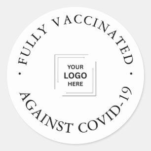 Vaccinerad Personal COVID Säkerhetsmärke Design Runt Klistermärke
