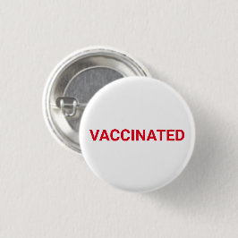 Vaccinerad, röd, vit knapp