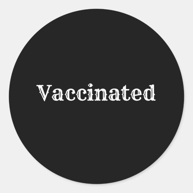 Vaccinerad Runt Klistermärke (Framsida)