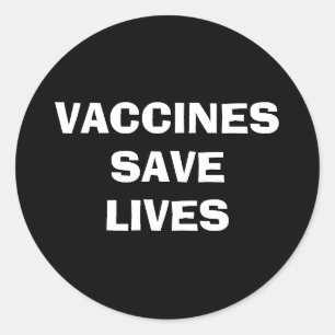 Vaccinerad Spara lever Runt Klistermärke