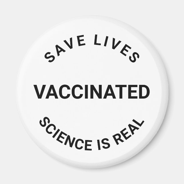 Vaccinerad vetenskap är äkta, spara lever svart vi magnet (Framsidan)