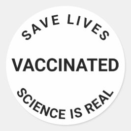Vaccinerad, vetenskapen är verklig, spara lever co runt klistermärke