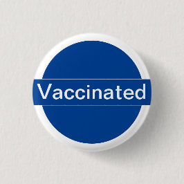 Vaccinerad vit och blå knapp