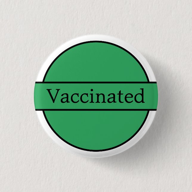 Vaccinerad vit och Grönt knapp (Framsida)