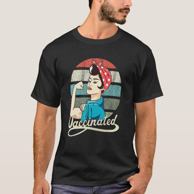Vaccinerade Retro Sunset Strong Women T Shirt (Framsida)