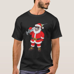 Vaccinerat afrikanskt Jultomten i Mask Ch T Shirt