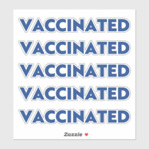 Vaccinerat blått minimalistiskt, modernt, modernt  klistermärken