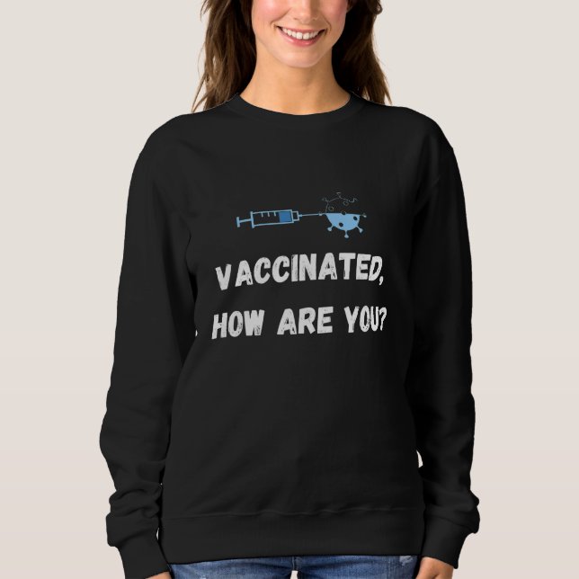 Vaccinerat hur identifierar du dig själv t shirt (Framsida)