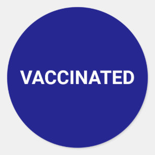 Vaccinerat koboltblått anpassade enkelt runt klistermärke