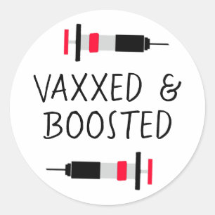 Vaccinerat och boostrat, Covid Vax Runt Klistermärke
