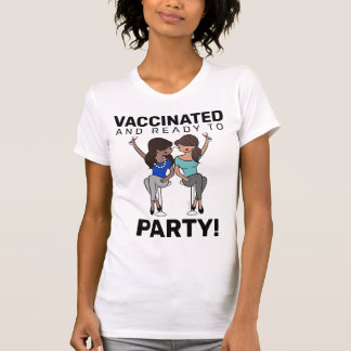 Vaccinerat och Redo till Party-Vin T Shirt