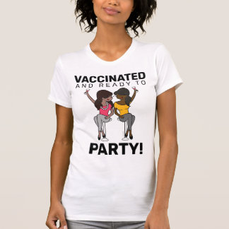 Vaccinerat och Redo till Party-Vin T Shirt