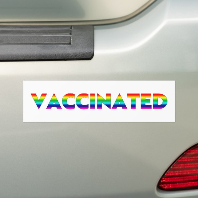 Vaccinerat pride lgbt lgbtq gay rainbow färg bildekal (På Bil)